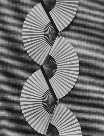 MATHER, MARGRETHE (1885-1952) A pair of variant images of a fan strip.